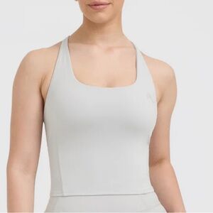 Timeless square neck mid vest- light grey